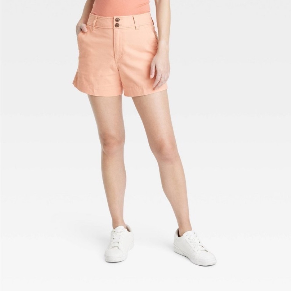 Women's High-Rise Everyday Shorts - A New
Day Peach Orange